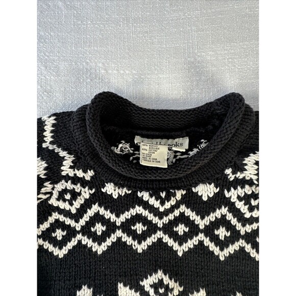 Vintage Roll Neck Snowflake Sweater By David Brooks Women’s‎ Petite Large - Picture 5 of 10